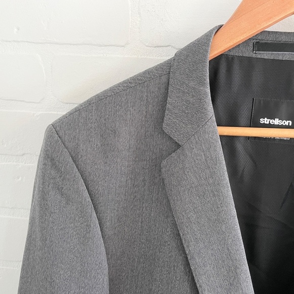 Strellson Men’s Blazer Sky-Evans Wool Business Casual Classic Light Gray Sz 54R - Picture 7 of 16